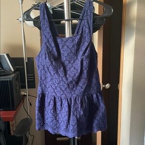 Lilly Pulitzer Peplum Top in navy